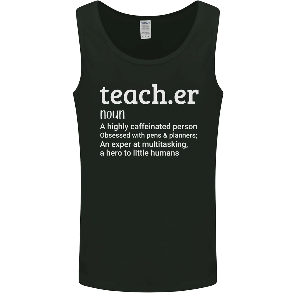 Teacher Maths English Science Sport Funny Mens Vest Tank Top