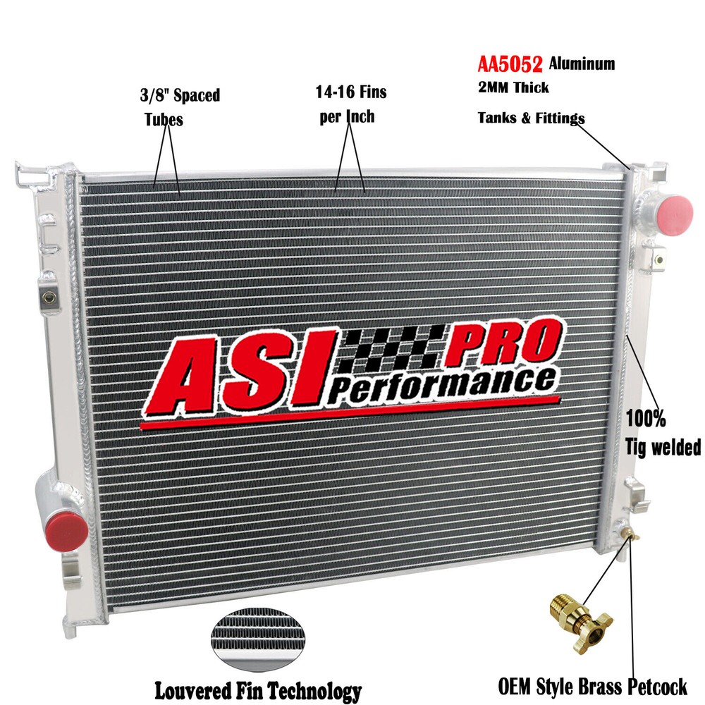 3 Row Aluminum Radiator for 2009-2015 Dodge Charger Challenger Chrysler 300 3.6L