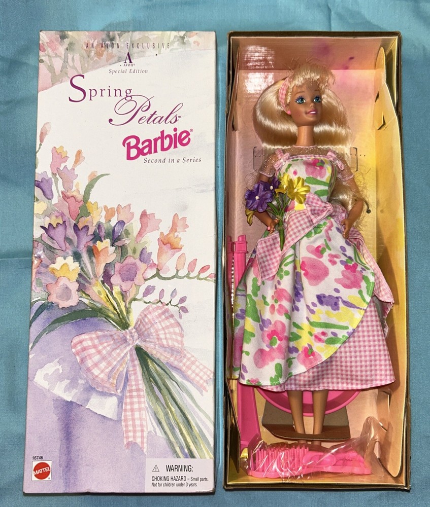 1996 Spring Petals Barbie Doll Avon Special Edition Exclusie Mattel 16746 - New
