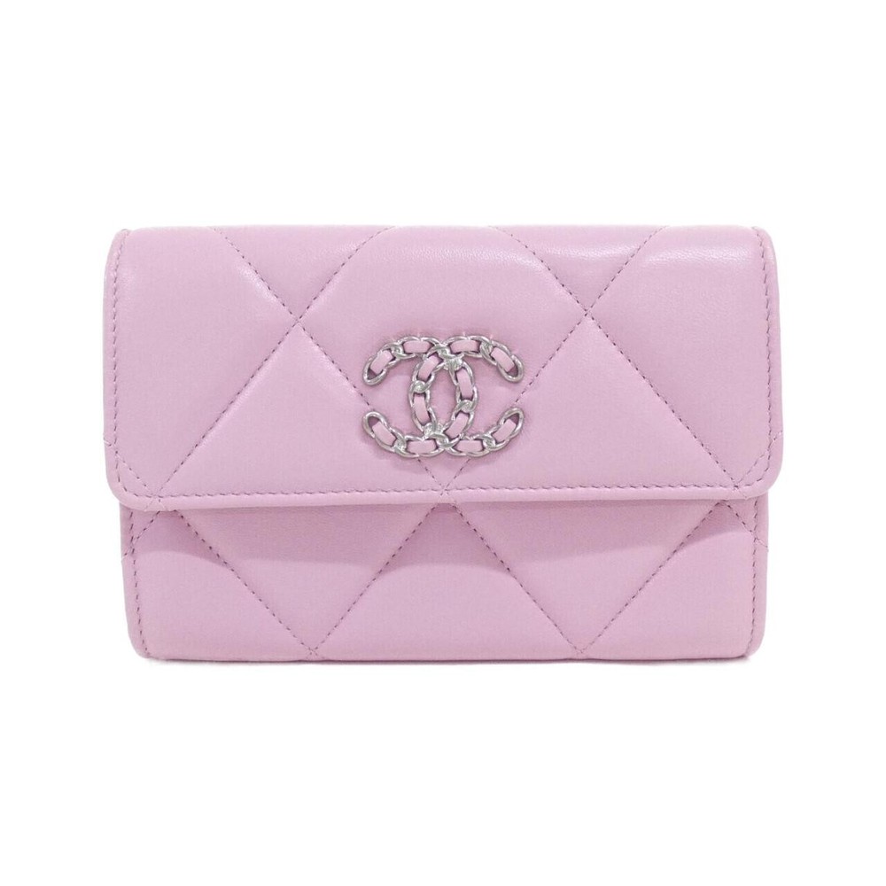 Authentic CHANEL 19 Wallet AP2700 in Black Caviar Leather