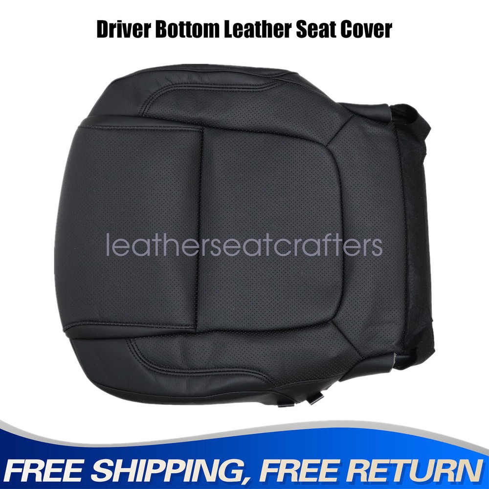 2011-2013 Ford Explorer Limited Black Leather Driver Bottom Seat Cover