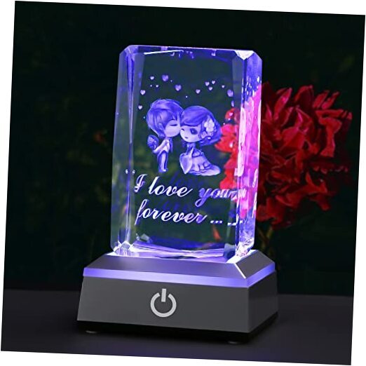 3D Sweetheart Crystal Valentines Day Gifts for Girlfriend, R-sweetheart