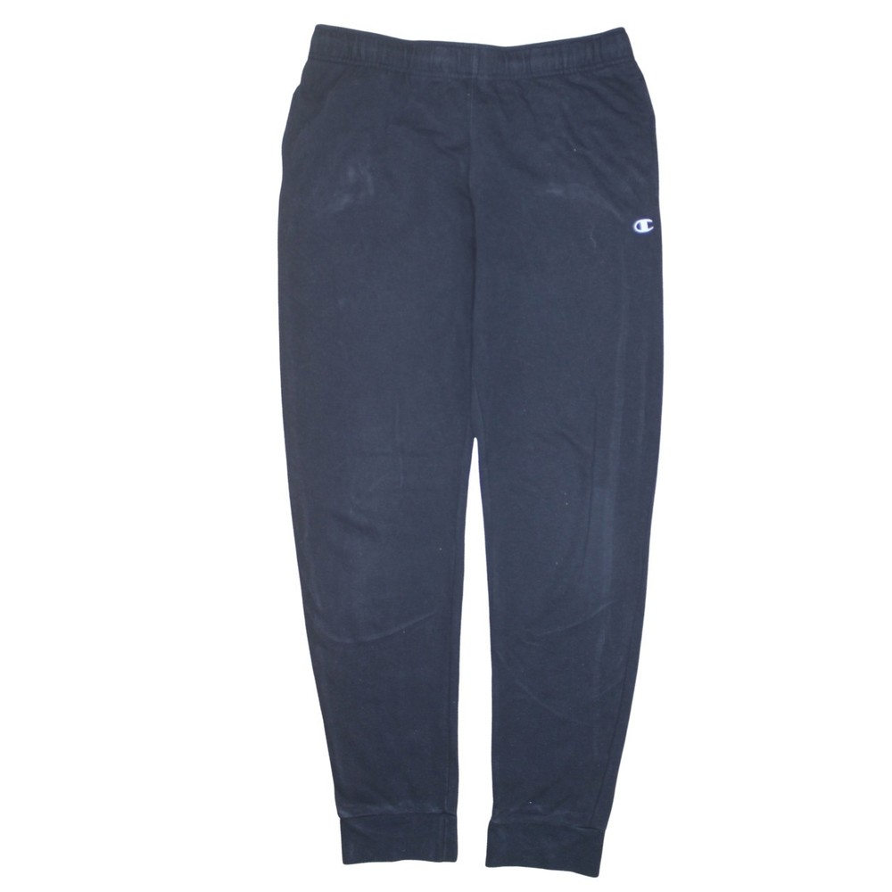 Champion Mens Joggers Navy Blue Cotton Blend Elastic Waist Cuffed Sweatpants L