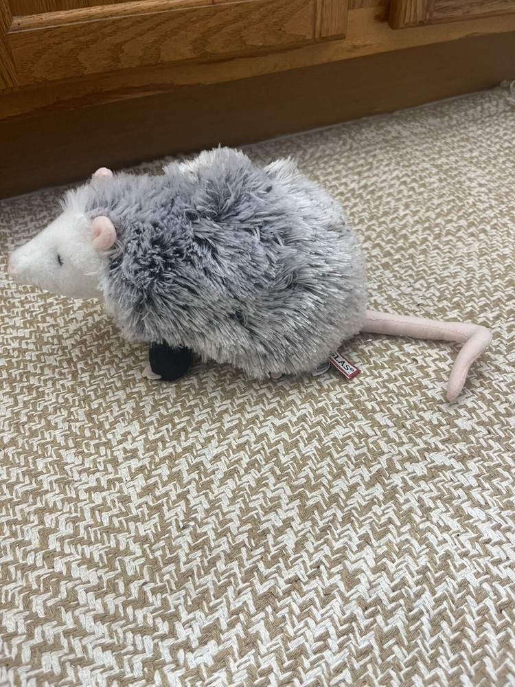 Douglas OLIVER POSSUM Plush Toy Stuffed Animal 9” Soft Cuddle Gray White Opposum