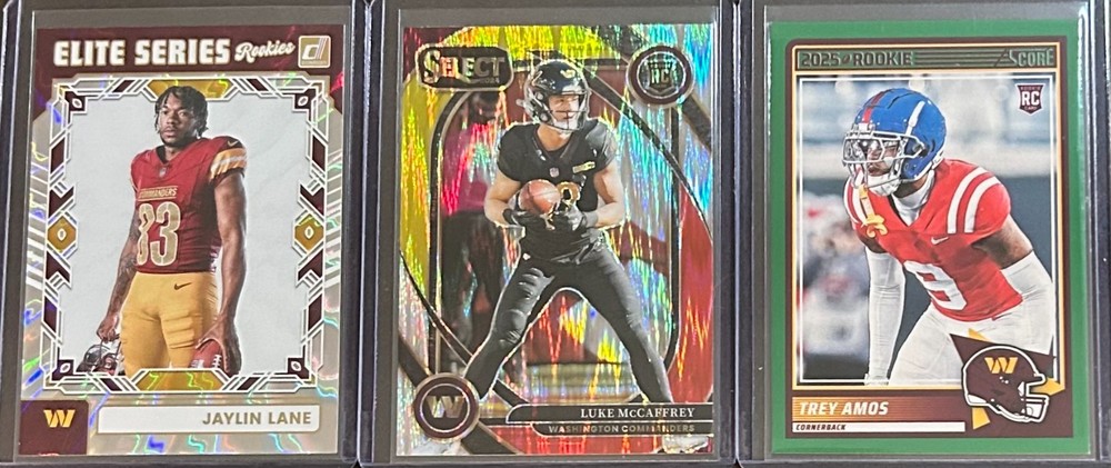 2024-25 Panini Football Washington Commanders 3 Card Rookie Insert/Parallel Lot