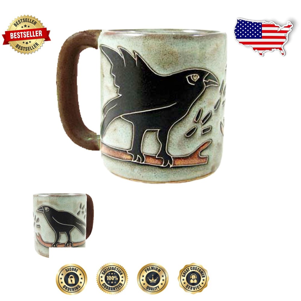 Bold 16 oz Ceramic Mug with Unique Handcrafted Animal Art - Stylish & Durable