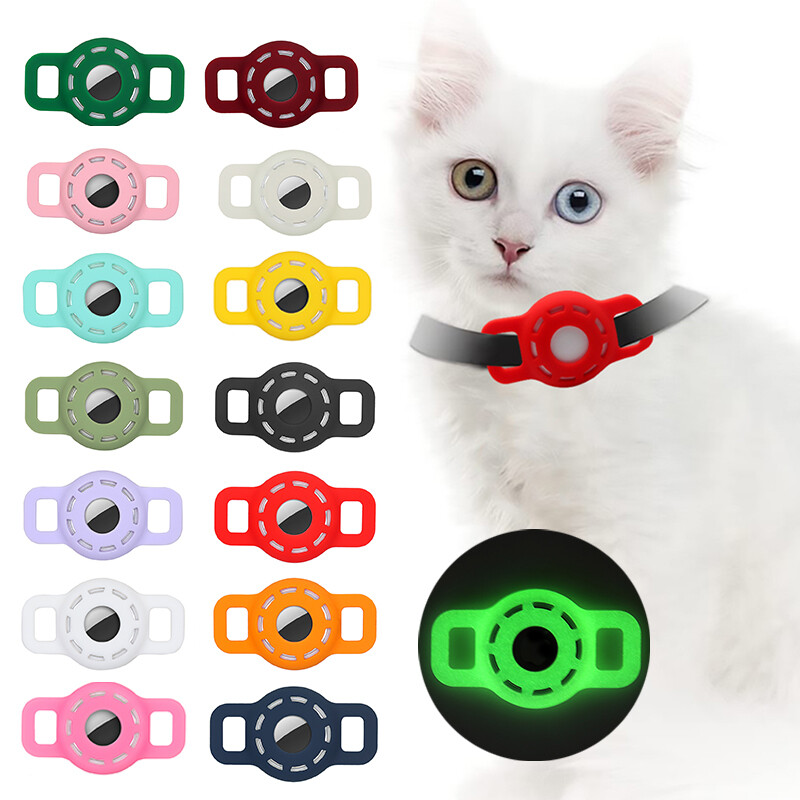 Silicone AirTag Holder for Pet Collar - Durable Protective Case for Dogs & Cats