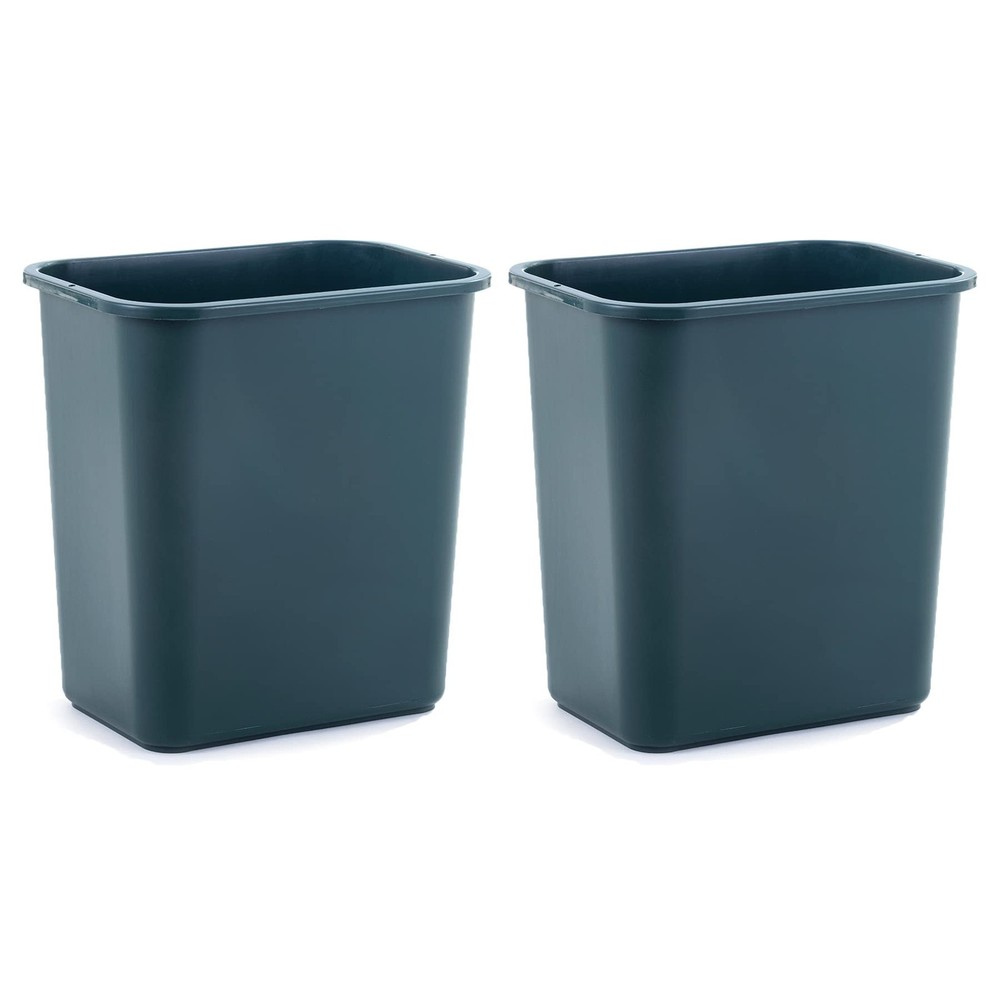 ECOSolutions Wastebasket Made from Recycled Materials, 28 Qt - 2 Pack, Hunter...