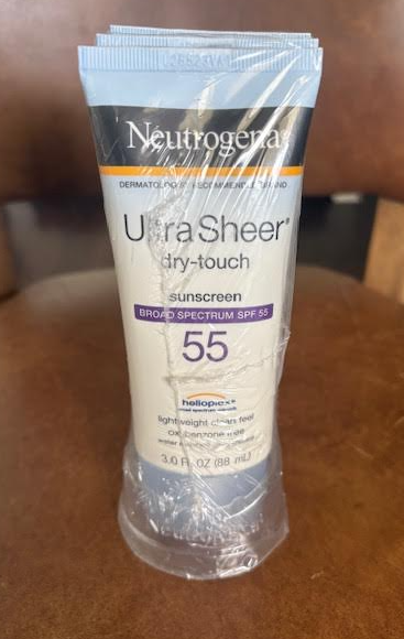 Neutrogena Ultra Sheer SPF 55 Sunscreen Lotion 3oz 3-Pack Exp 8/26