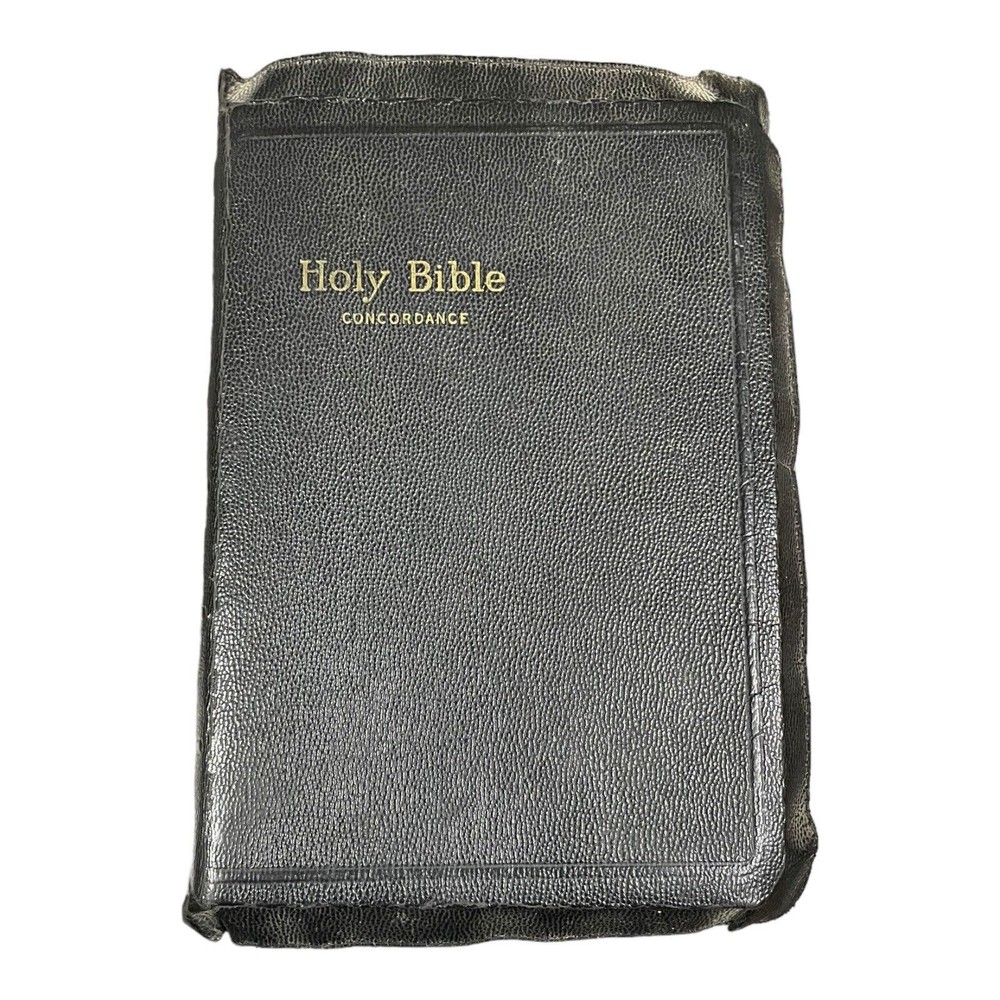KJV Holy Bible Red Letter Self-Pronouncing Leather Zipper 1913 Concordance