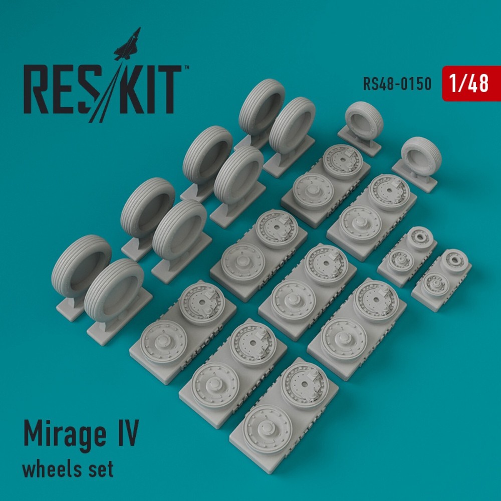 Dassault Mirage IV Wheels Set 1:48 ResKit RS48-0150