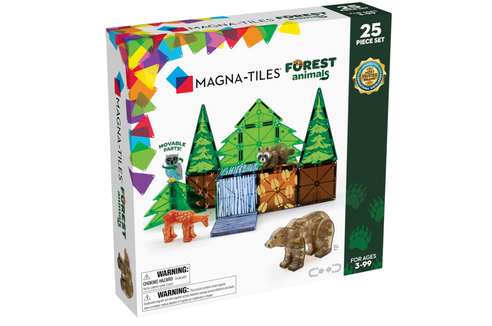 MAGNA TILES Forest Animals 25 Piece Magnetic Construction Set FREESHIPPING
