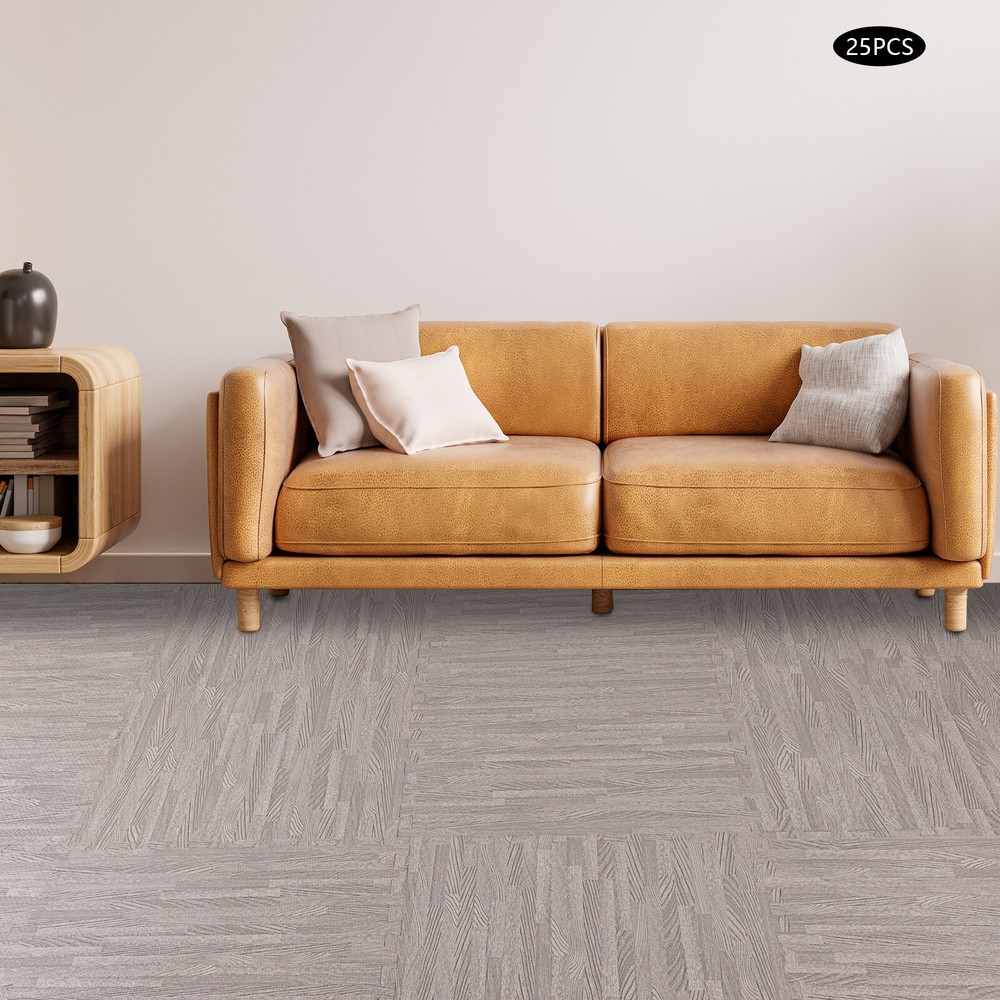 Grey Wood Grain Thick Foam Floor Tiles for Wood & Ceramic Floors