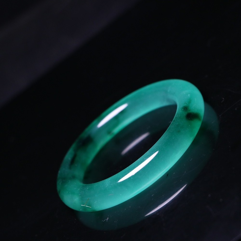 Certified Natural AAA high Ice green Burmese Jade jadeite bracelet bangle 59mm