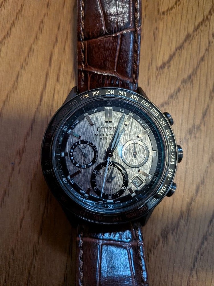 Citizen Attessa CC4055-14H GPS Solar Watch Sapphire Bezel, Excellent Condition