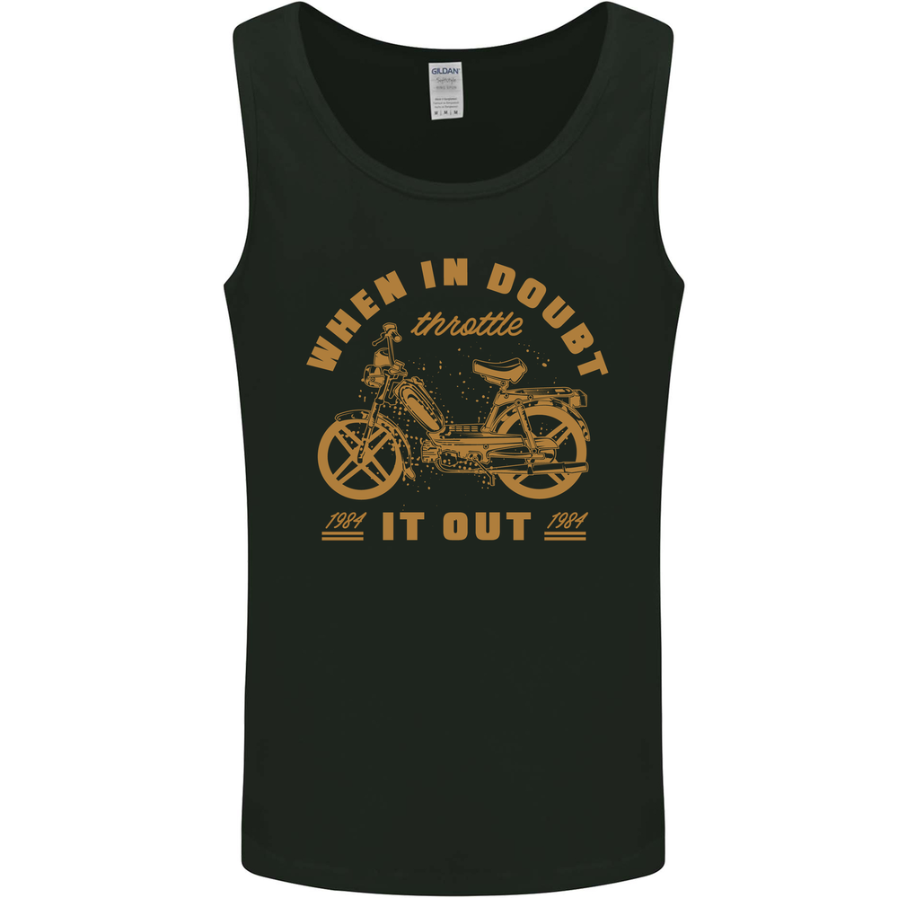 In Doubt Moped Biker Motorcycle Scooter Mens Vest Tank Top
