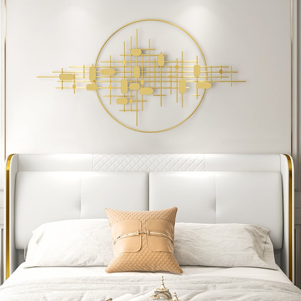 Indian club Metal iron (Capsul Ring Gold Decor) Decorative Wall Art Sculpture