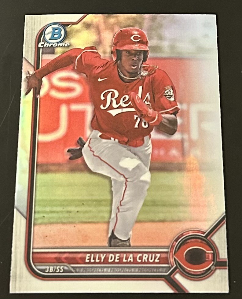 Elly De La Cruz 2022 Bowman Draft BDC-80 Chrome Refractor Cincinnati Reds