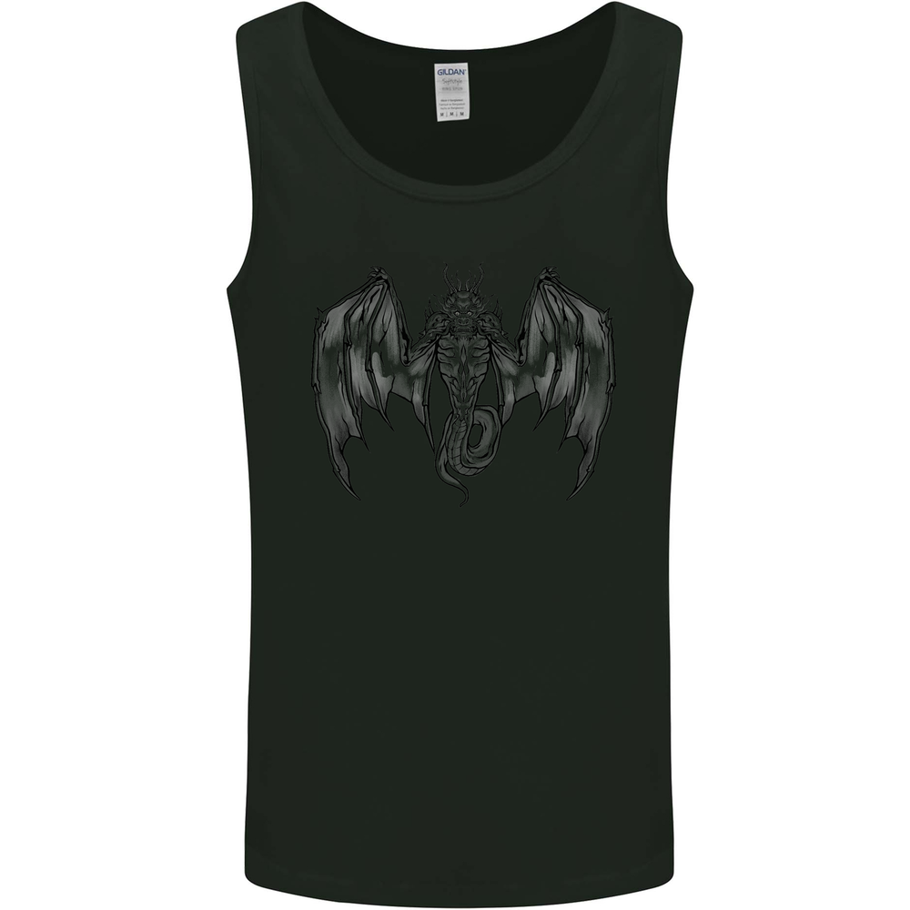 Serpent Dragon Gothic Fantasy Heavy Metal Mens Vest Tank Top