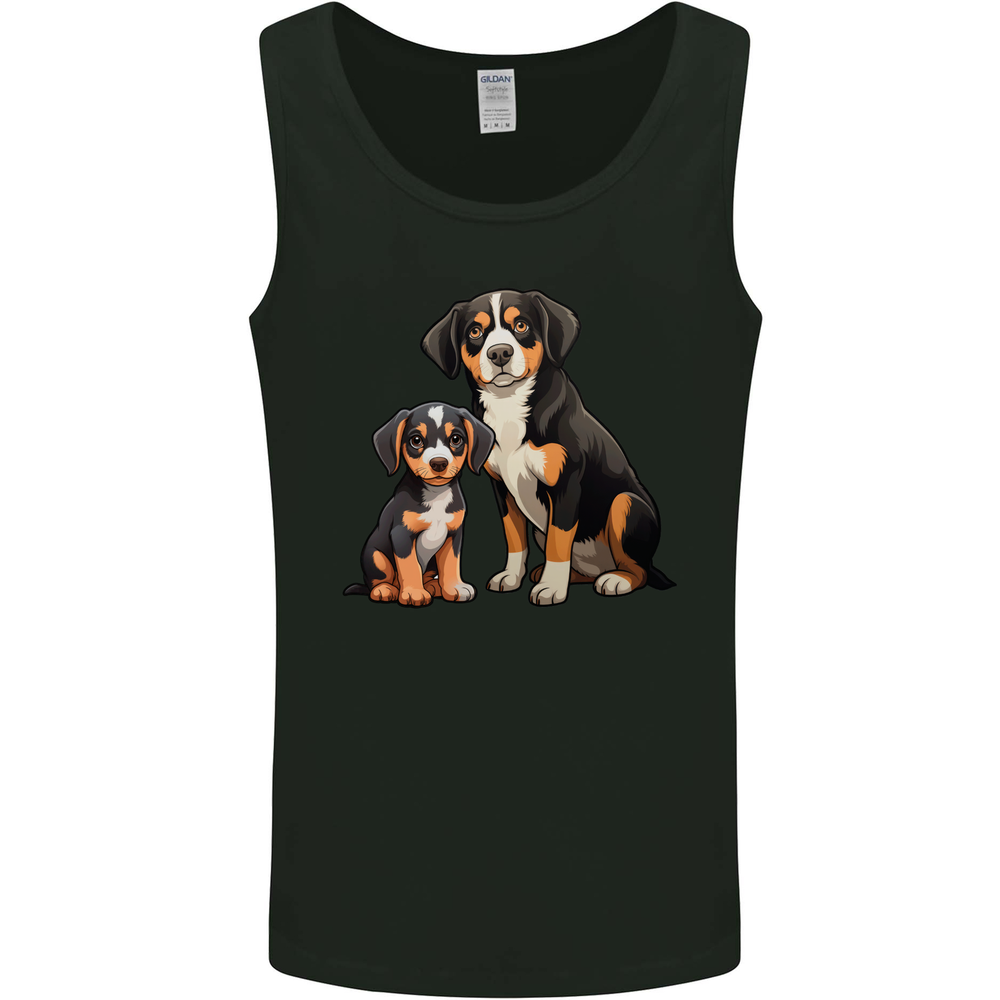 Entlebucher With Puppy Dog Mens Vest Tank Top
