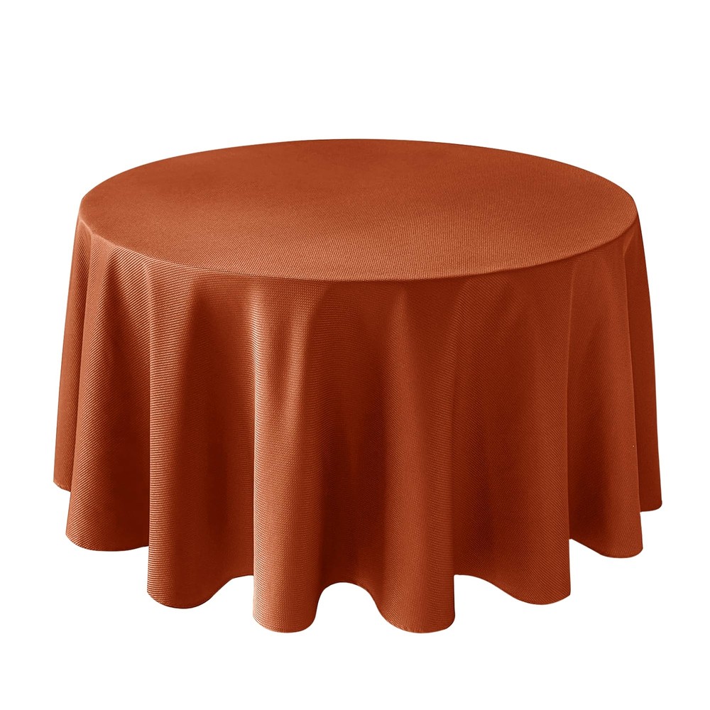 Fall Tablecloth Textured Fabric Round Tablecloths 90