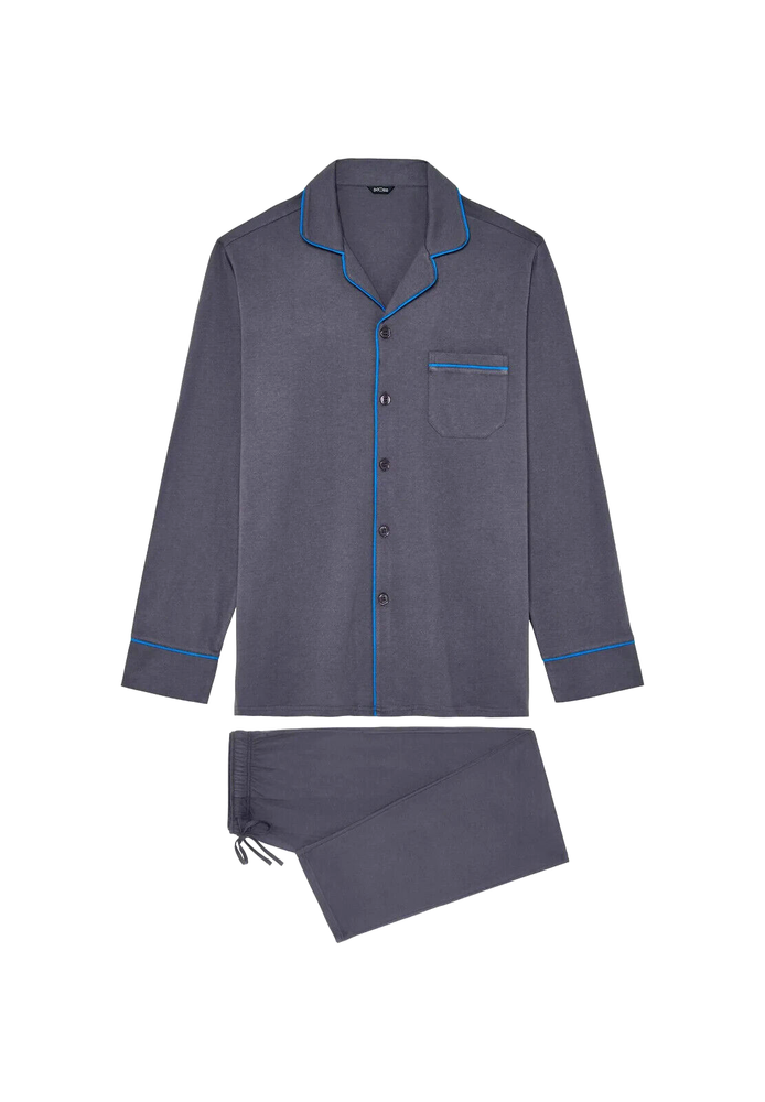 Men's HOM Ramatuelle 2-Piece Long Sleeves Pajamas Pants Classic Sleepwear XXL