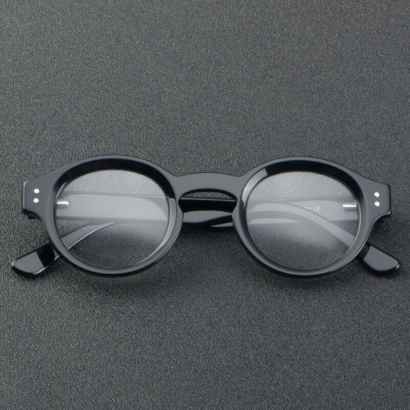 Fashion Retro Men Round Glasses Full Rim Black Women Eyeglass Frames 43 27-145mm