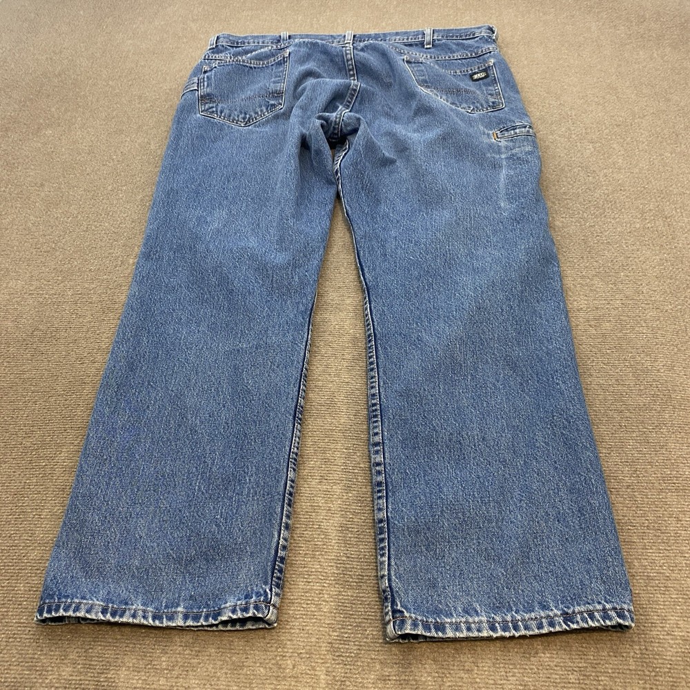 Key Mens 40x30 Blue Relaxed Fit Dark Wash Work Utility Denim Jeans