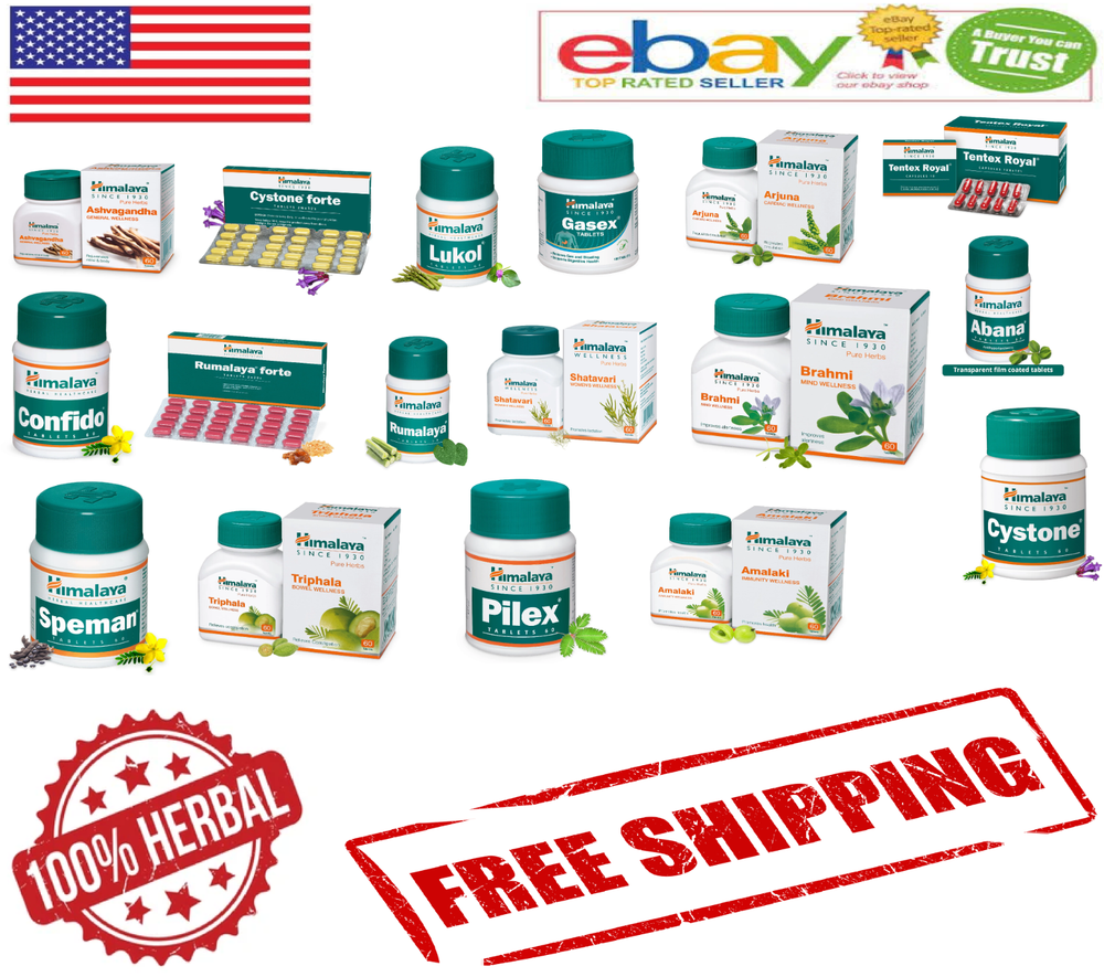 Himalaya Wellness 100% Pure Herbs All Types Herbal Tablets With Free Shipping