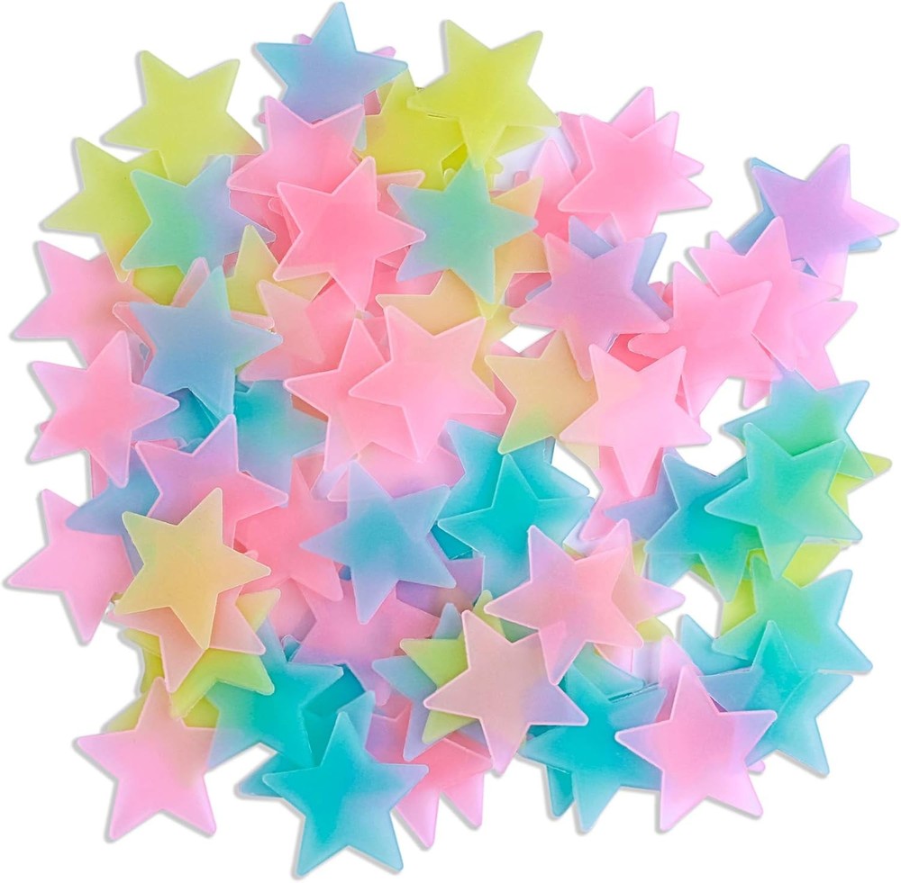 AM AMAONM Glow in the Dark Stars 100PCS | Luminous Fluorescent Wall & Ceiling