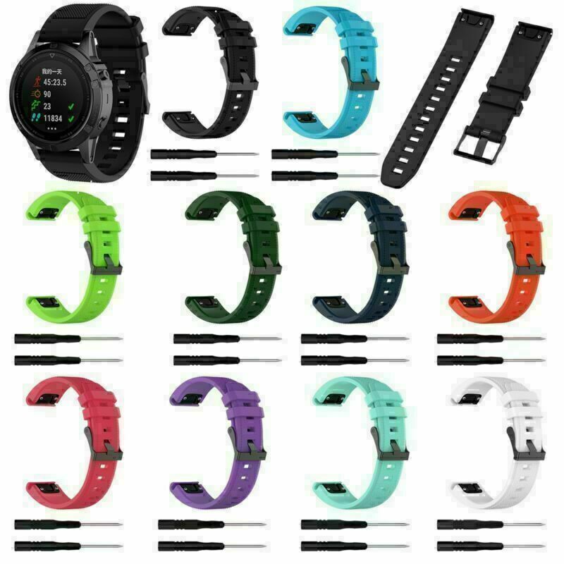 Soft Silicone Rubber Band Watch Strap for Garmin Fenix 5 5X 5S Replacement