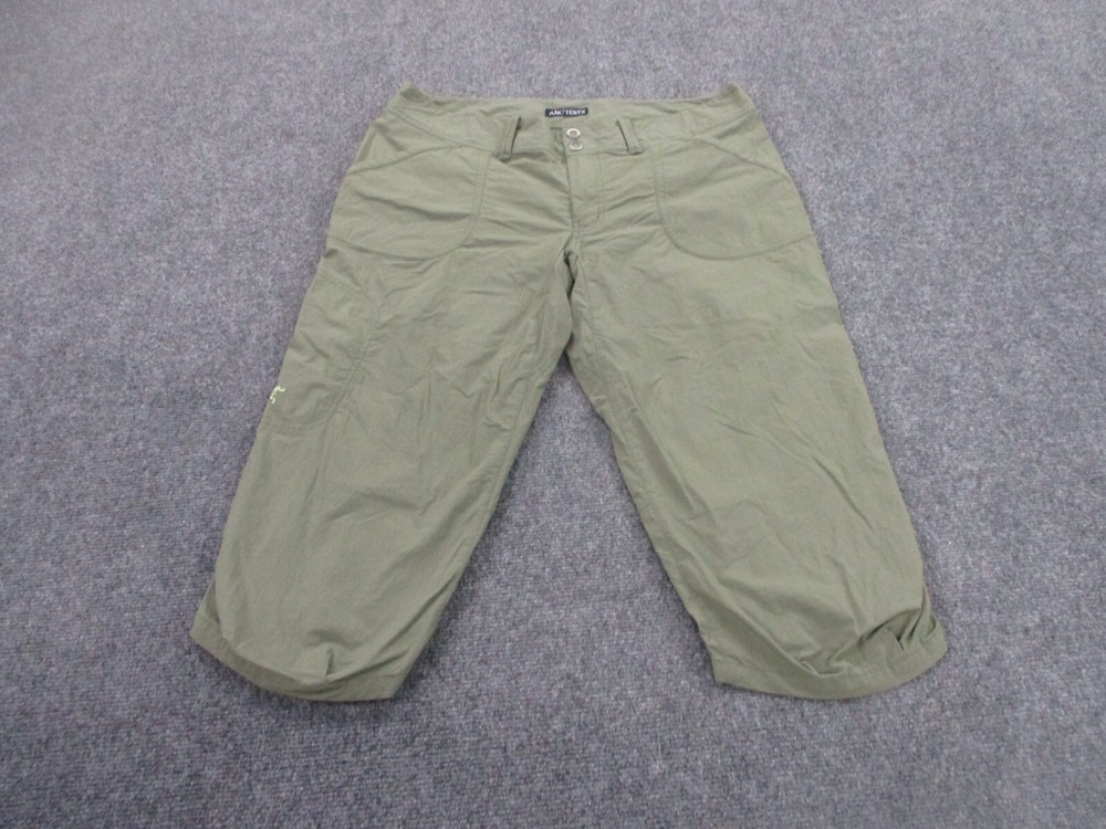 Arcteryx Womens Green Nylon Capri Chino Hiking Pants Size 10