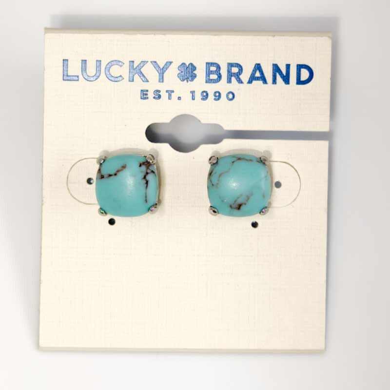 Lucky Brand Turquoise Stud Earrings for Women – Chic Everyday Comfort Jewelry