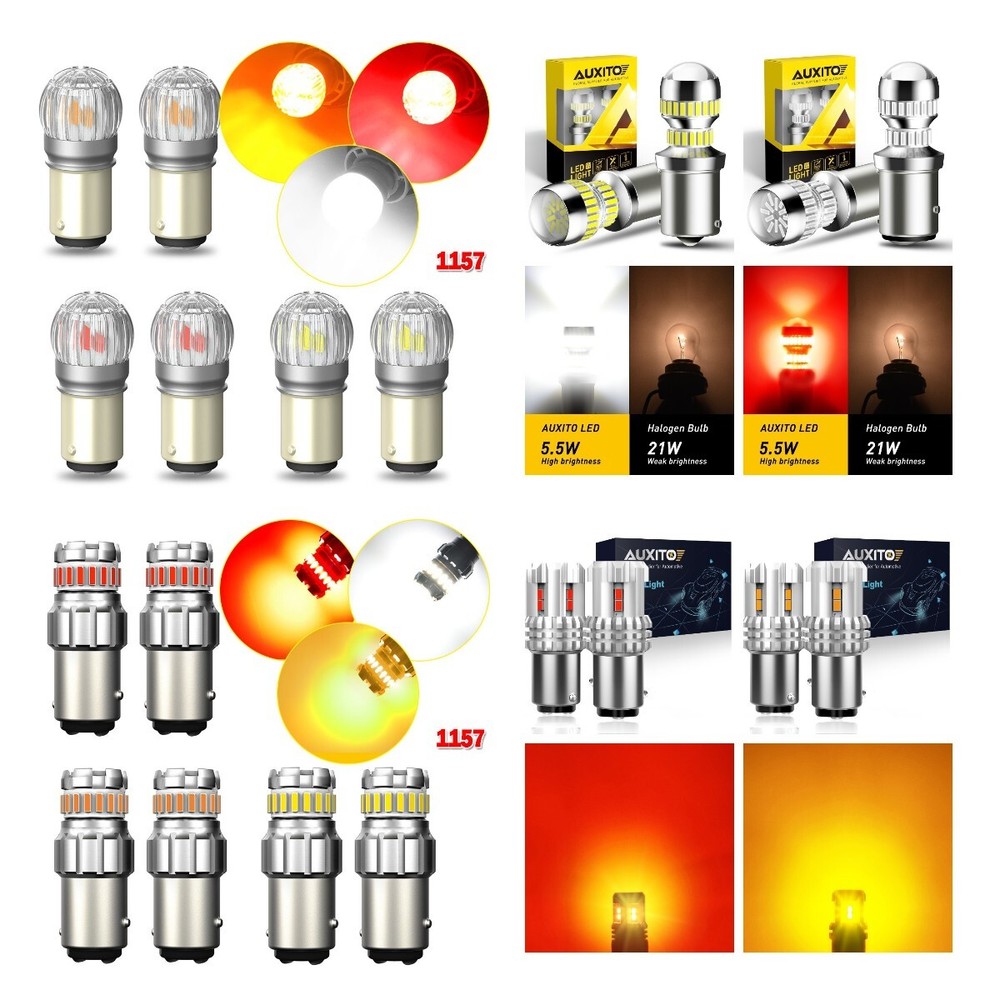 AUXITO 2x 1157 LED Bulbs Tail Stop Brake Turn Signal Light 2057 2357 7528 BAY15D