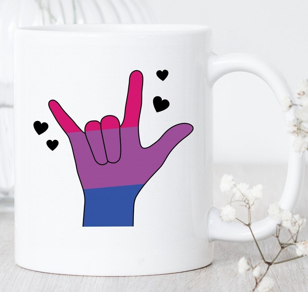 Bisexual Asl Ily Mug Bisexual Pride Sign Language Bisexual Asl Teacher Gift