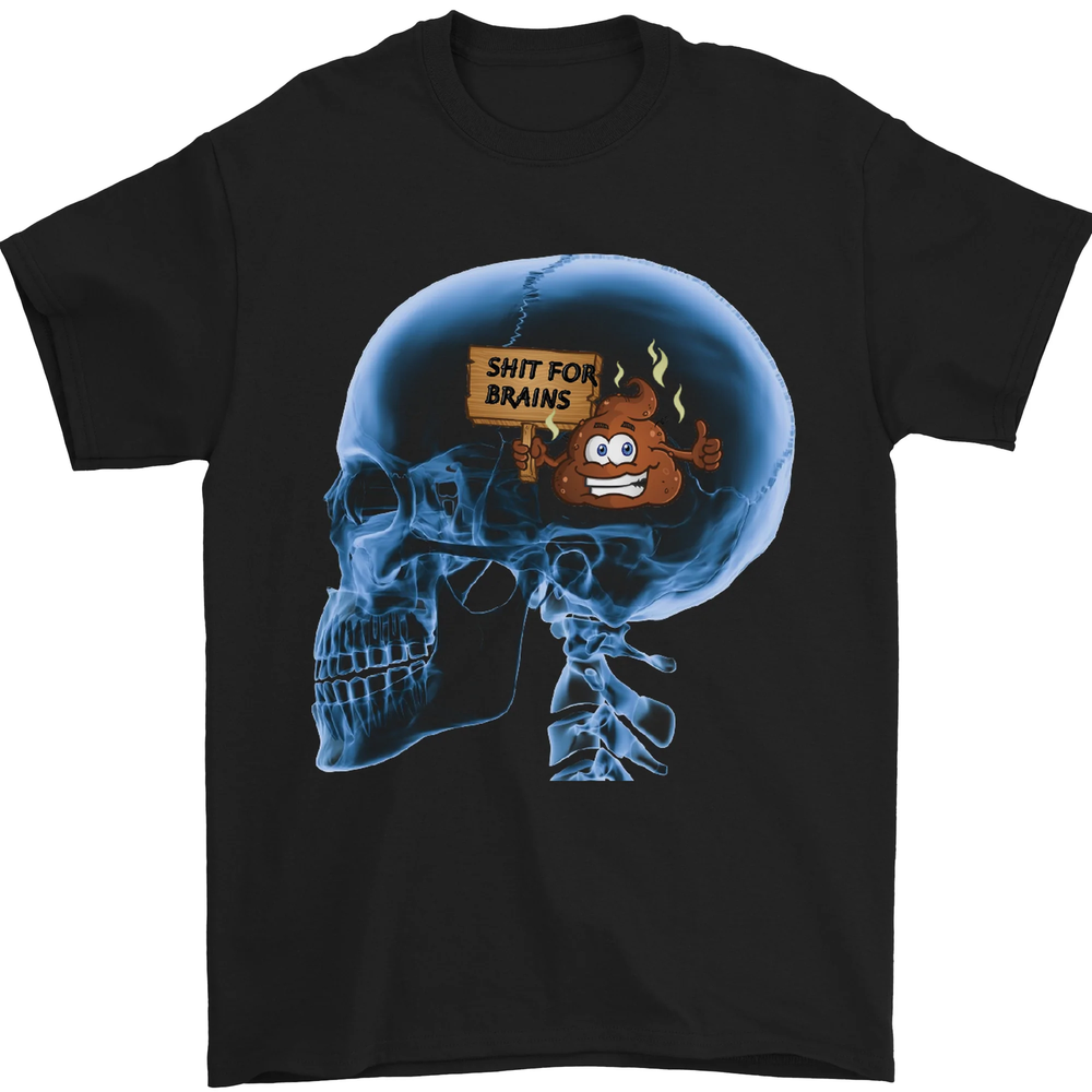 Sh!T For Bains Funny Offensive Dopey Dumb Mens T-Shirt 100% Cotton