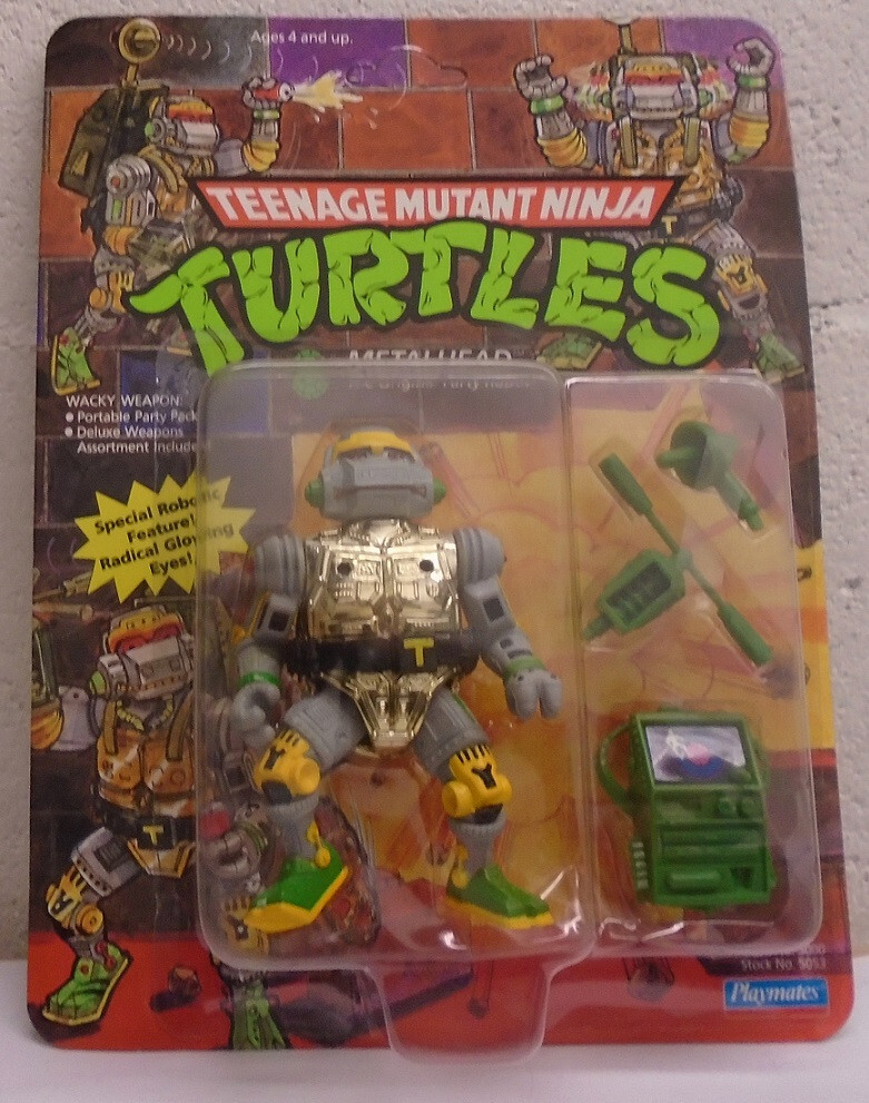 Teenage Mutant Ninja Turtles Metalhead TMNT 1989 Playmates Robot Unpunched AFA?