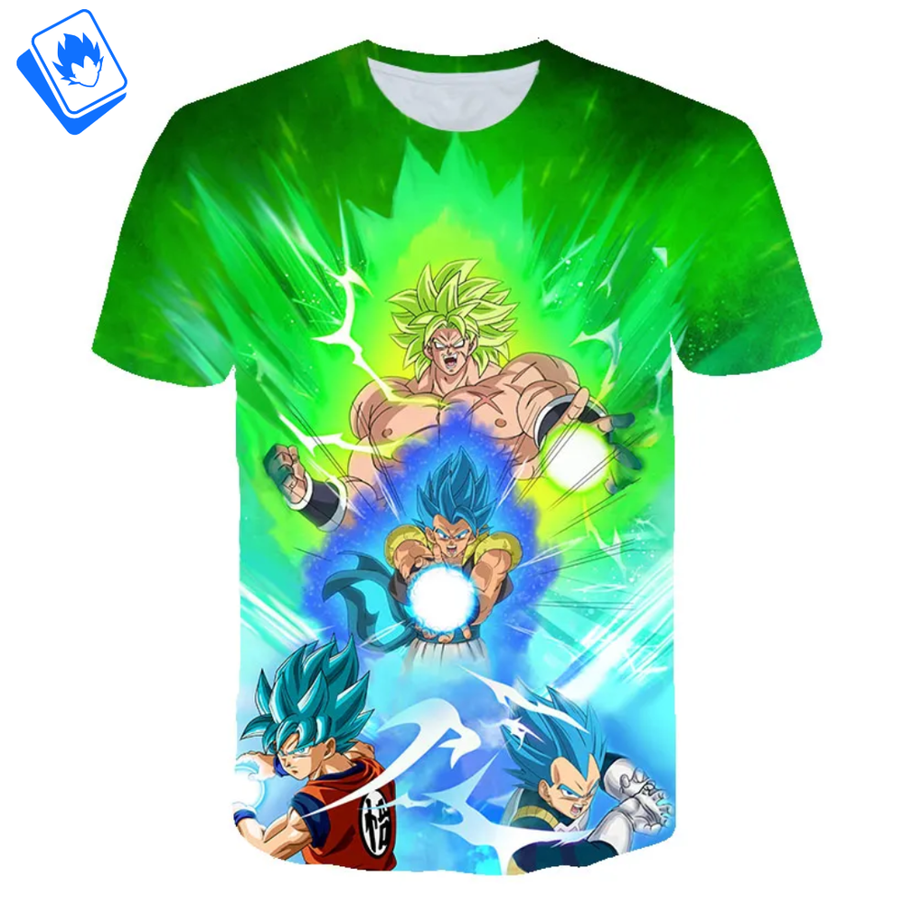 Dragon Ball Goku Vegeta Gogeta Broly Anime Graphic Tee for Men