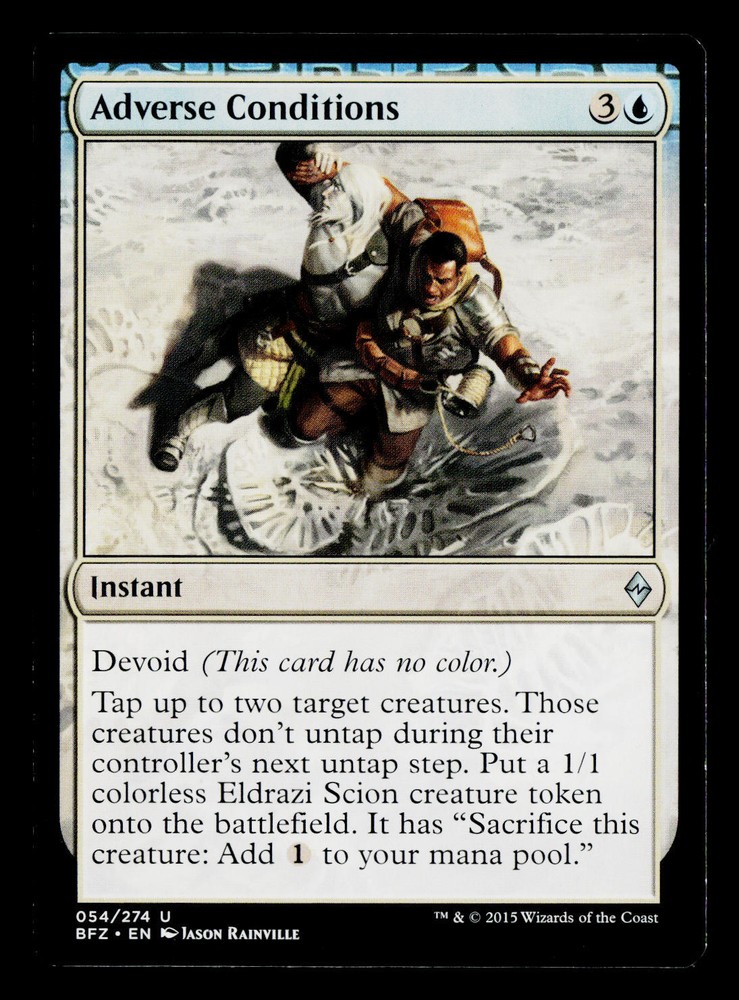Adverse Conditions MTG Blue Card #54 Battle for Zendikar :See Store Coupon-image