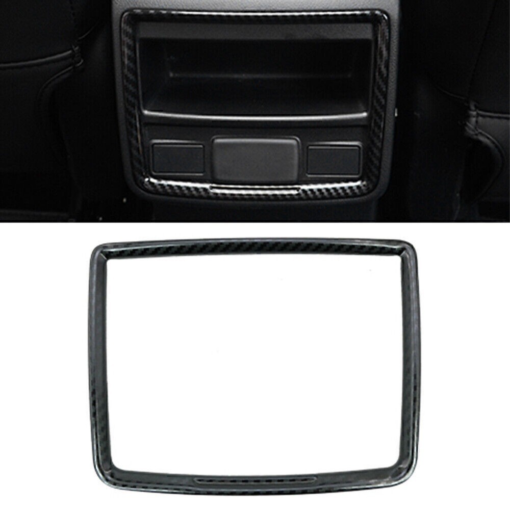 Carbon Fiber Rear Storage Box Panel Cover Trim Fit Subaru Forester SK 19-20 LHD