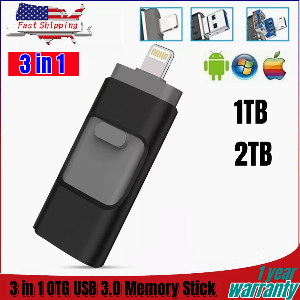 128GB-2TB USB 3.0 Flash Drive for iPhone iPad External Storage