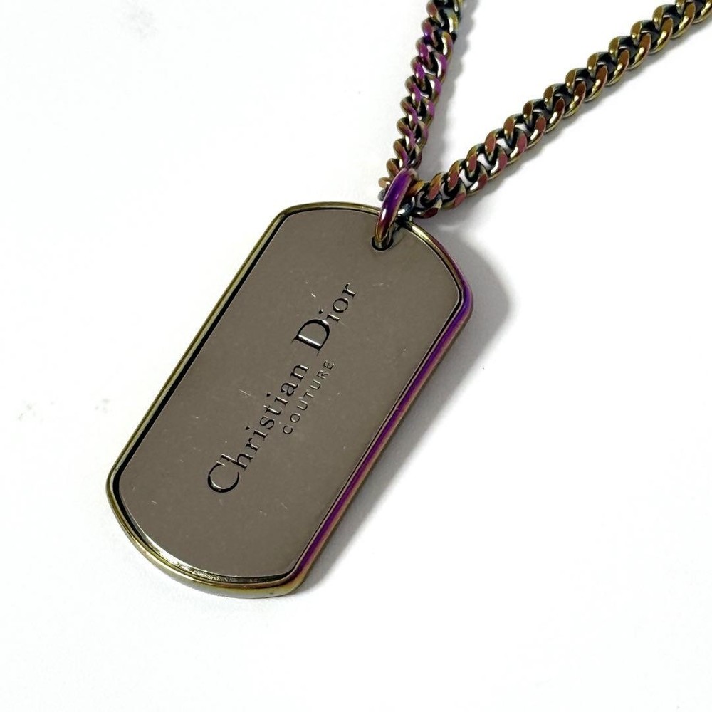 Christian Dior Rare Mens Couture Pendant Necklace in Gold