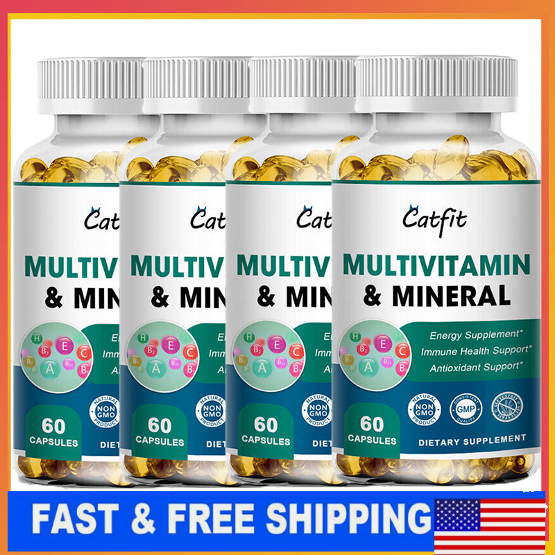 Multivitamin & Multimineral Capsules for Men Women Daily Supplement 60 Capsules