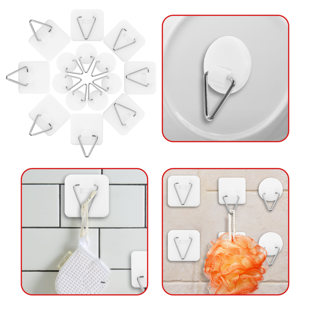 45pcs Traceless Adhesive Wall Hooks Picture Hangers Plate Hanger Hanging Hooks