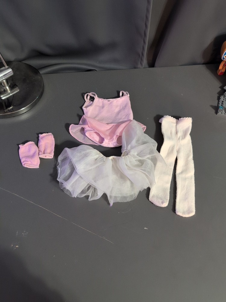 American Girl ballet outfit missing slippers hair ties with hole on top