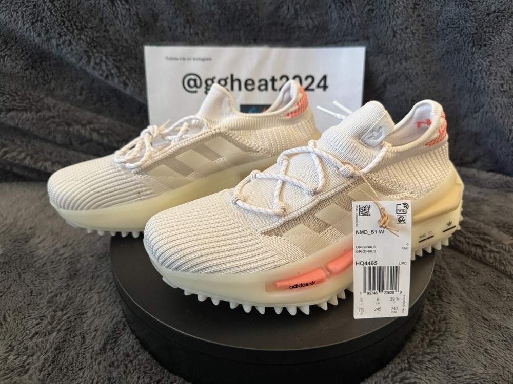 Size 7.5 - adidas NMD_S1 White Coral Fusion W NEW