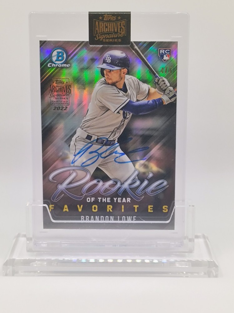 2022 Topps Archives Brandon Lowe Autograph 4/6 Tampa Bay Rays
