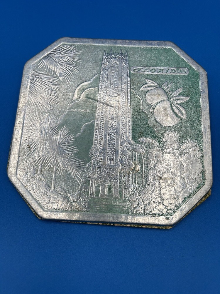 Vintage Florida Souvenir Trivet Cardboard Durable MCM Retro 6”