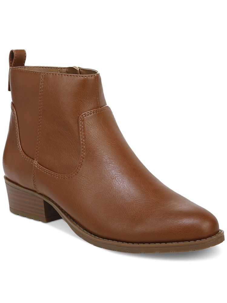 STYLE & COMPANY Womens Brown Comfort Memphyss Round Toe Block Heel Booties 8 M