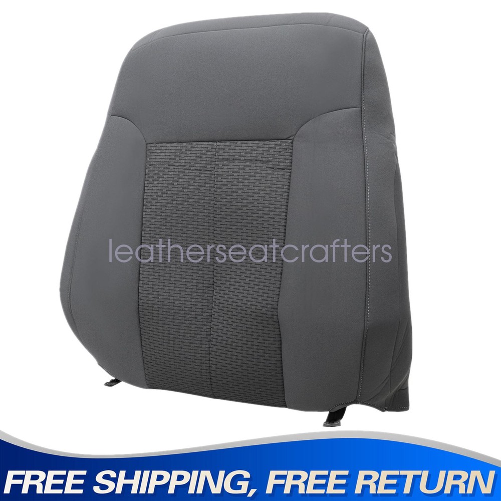 Driver Top Back Cloth Seat Cover Gray For 2011-2016 Ford F250 F350 F450 F550 XLT